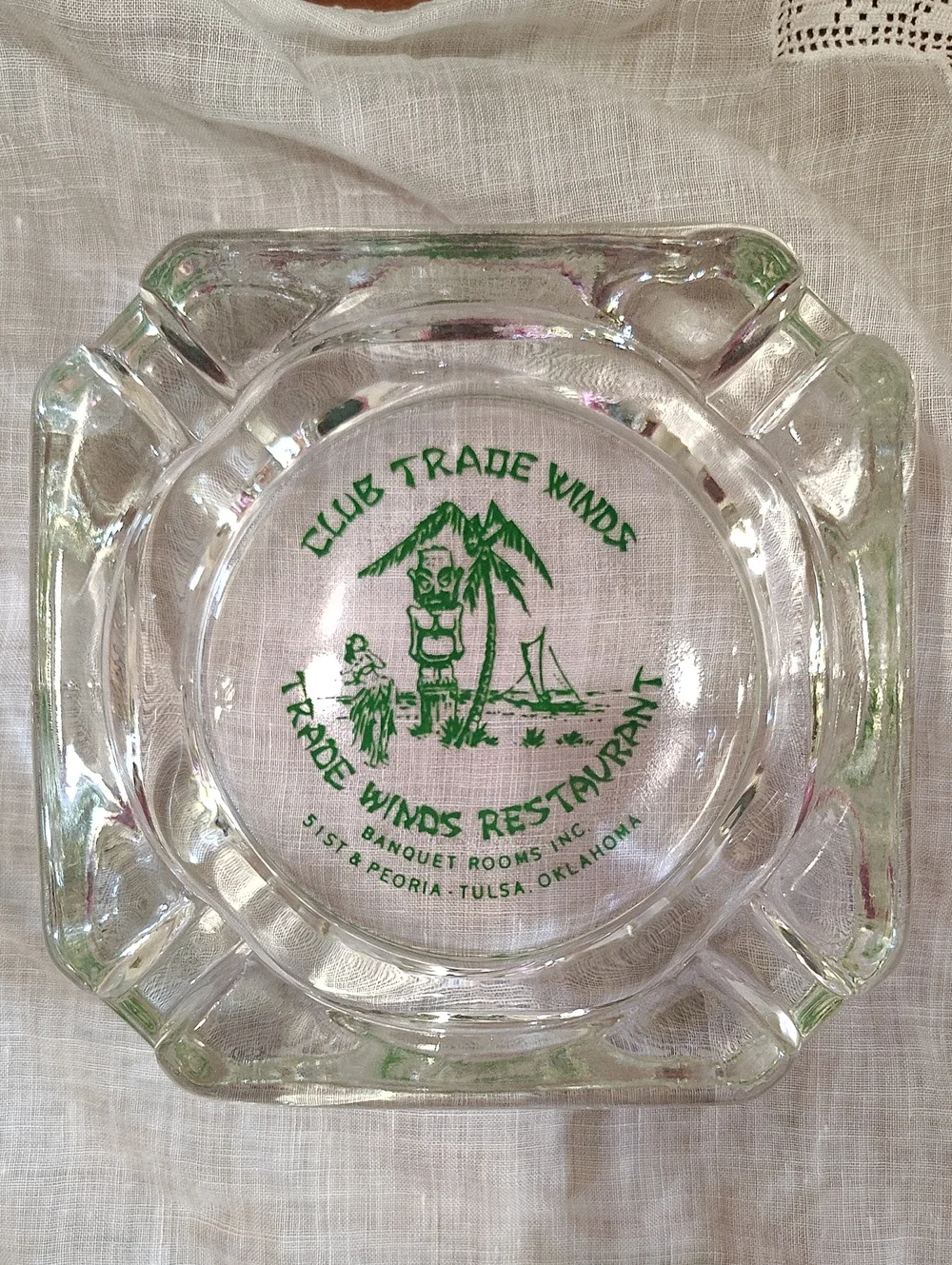 Club Trade Winds Glass Ashtray 3.75